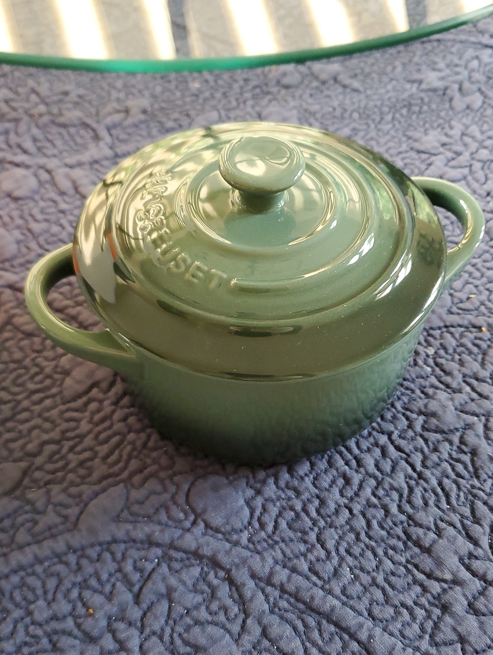 Le Creuset Green Cast Iron Mini Cocotte - Green